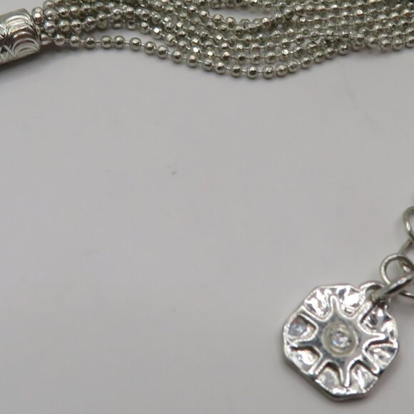 Monet Silver Tone Multi-Strand Station Necklace - Picture 9 of 10